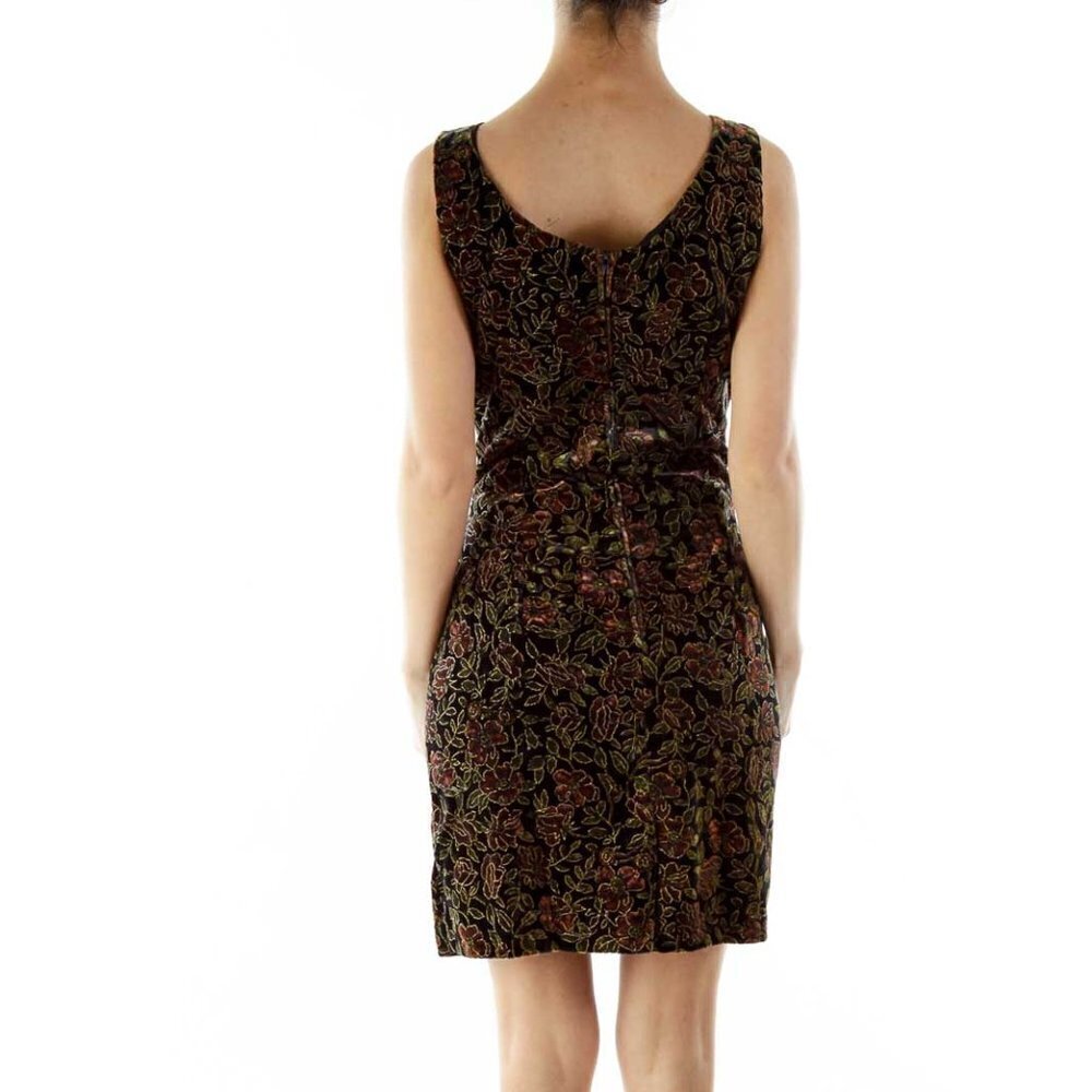 RAMPAGE Black Red Green Flower Embroidered Dress - Picture 3 of 3